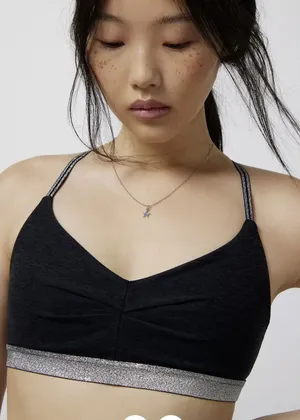 Beyond Yoga Shine On Spacedye Sparkly Sports Bra Size‎ Medium thumbnail 1