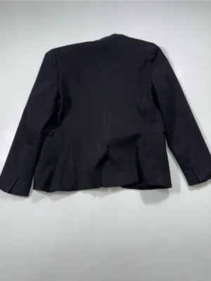 J. Crew Collarless Black Single-Breasted Tailored Blazer thumbnail 8