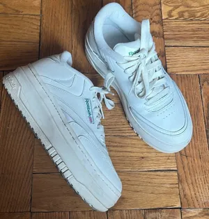 Reebok White Platform Sneakers thumbnail 1