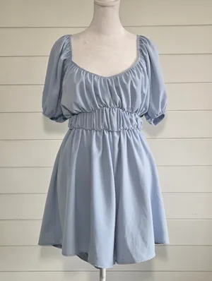 ARULA Light Blue Puff Sleeve Romper Size L-XL thumbnail 2