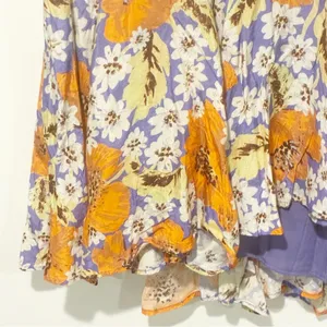 Free People Size Medium Sugar Crush Mini Dress Cobalt‎ Combo Floral thumbnail 5