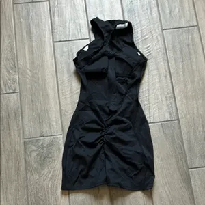 Black Sleeveless Zip-Up besties Romper thumbnail 4