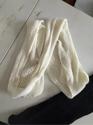 Cream and Black Knit Infinity Scarves - Women Accessories thumbnail 4