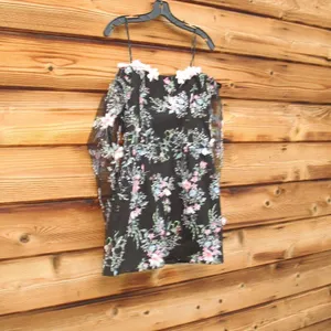 NWT Elliatt Gaia Black Floral Mini Dress Size L thumbnail 7