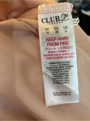 Club L London Cowl Neck Sequin Mini Dress Sleeveless Blush Pink 6 FLAWS thumbnail 6