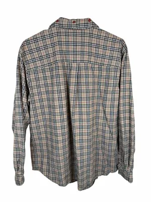 Vintage Plaid Floral Embroidered Button Down Shirt Grannycore Fall Acadamia XL thumbnail 3