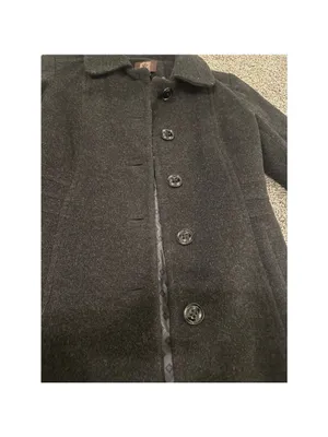 Anne Klein Gray Black Wool Blend Pea Coat Petite 8 thumbnail 10