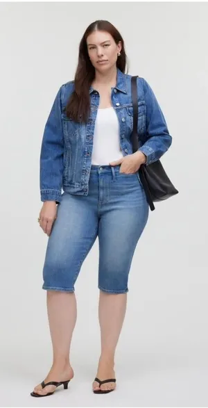 Madewell The 90s Capri Jeans‎ Women's 32 Blue Vintage Inspired thumbnail 1