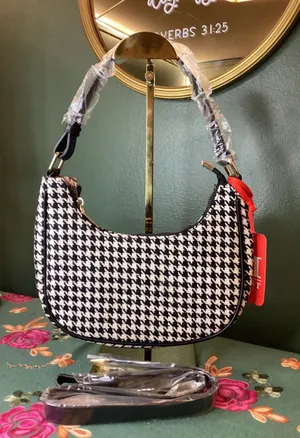 Montana West Hobo Bag Small Black‎ White Houndstooth NWT thumbnail 1