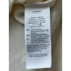 Madewell NWT Angled Neck Long‎ Sleeve Top Women's XL Antique Cream Beige thumbnail 7