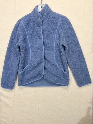 Avalanche Fleece Jacket Size S Blue Snap Front Sherpa Soft Outdoor thumbnail 2