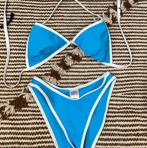 Wild Fable blue with white contrast bikini set thumbnail 1