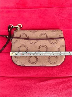 Vintage Purple and Tan Coach Wristlet thumbnail 5