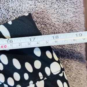 255 | Relativity Polka Dot Mesh Mini Skirt Black White Women XL‎ thumbnail 4