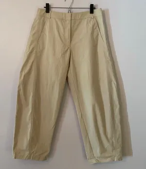 Abercrombie & Fitch Cream Tan Barrel Leg Khaki Pants Workwear Preppy Women's 29 thumbnail 1