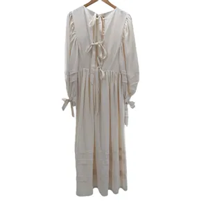 Hunter Bell Bennett Puff Sleeve Maxi Dress‎ Cream Cottagecore NWT M thumbnail 5
