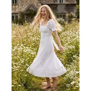 Free People Lace Dainty Ethereal Cottage Now And Forever Midi Dress Ivory Small thumbnail 3