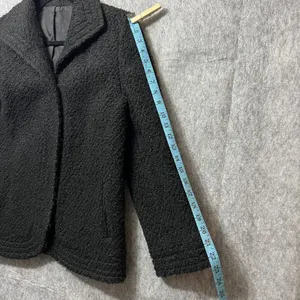 Vintage ILGWU Black Boucle Wool Jacket‎ Union Made Textured Blazer Coat thumbnail 5