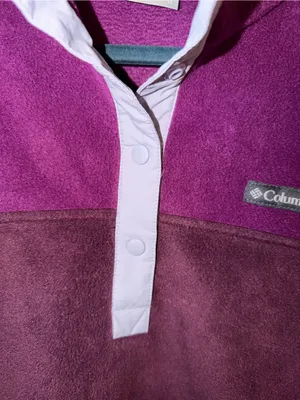 Columbia Two-Tone Purple Crew Snap Fleece Pullover thumbnail 4
