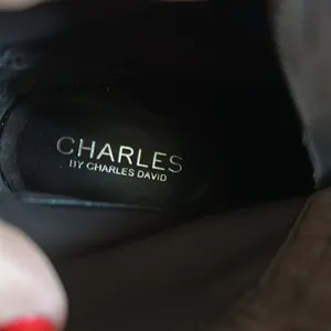 Charles By Charles David Dark Brown Ankle Boot Mixed Media Leather Front Zip thumbnail 4