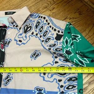 Nasty Gal | Oversized Bandana Print Satin Shirt Size S thumbnail 11