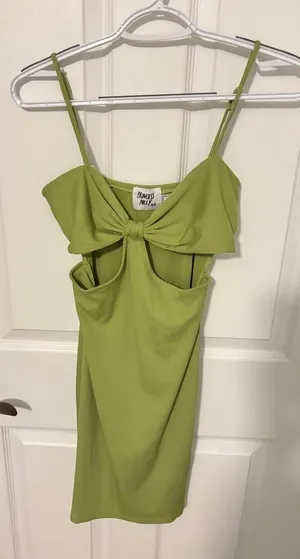 Princess Polly Marissa Green Mini Cutout Dress thumbnail 1