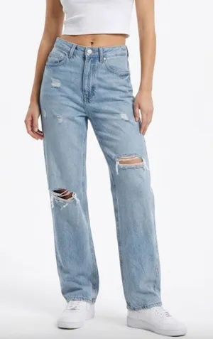 Pacsun 90's Boyfriend Jeans High Rise Straight Leg Baggy Jeans Ripped Size 23 thumbnail 1