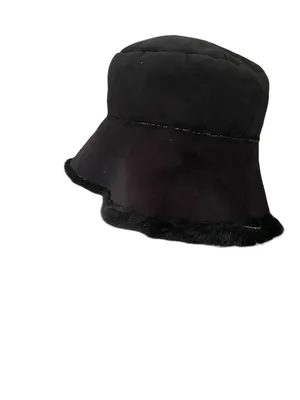 Ultra-Plush Faux suede Fur Bucket Hat 90s Fall Winter streetwear thumbnail 4
