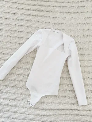 Abercrombie & Fitch Square Neck Long Sleeve Bodysuit thumbnail 2