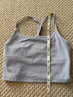 X by Gottex Size Extra Small XS Women's Light Lavender Racerback Crop Bralette thumbnail 3