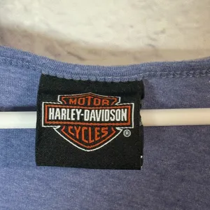 Harley-Davidson Women's Blue Tank Top, sz Med thumbnail 2