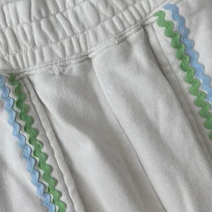 Something Navy Rainbow Applique set 1/4 zip crop pullover sweatpants embroidery thumbnail 13