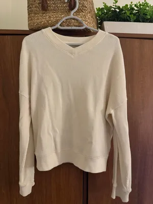 Madewell waffle sweater thumbnail 1