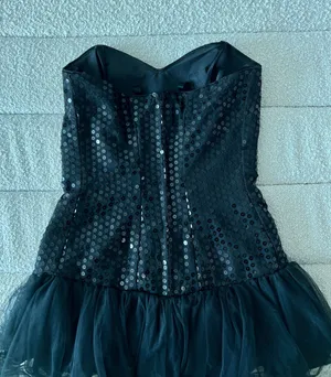 Little black tulle dress with sequins thumbnail 3