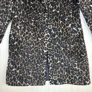 Apt 9 Womens Cheetah Leopard Print Overcoat Single Button Long Jacket Small NEW thumbnail 5