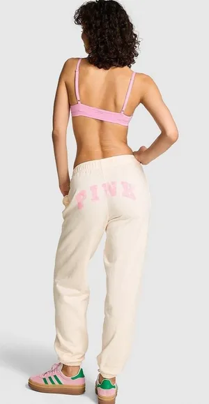 NWT Victoria’s Secret PINK CAMPUS FLEECE SWEATPANTS Size Small thumbnail 1