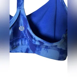 Lululemon Flow Y Bra Nulu Light Support B/C Cup‎ Game Day Blue Multi Size 4 thumbnail 7