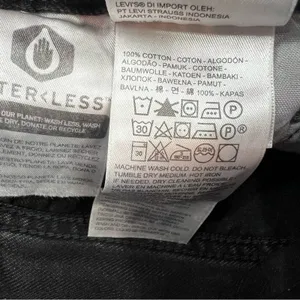 LEVI'S 501 Original Raw‎ Edge Denim Shorts black sz 28 thumbnail 5
