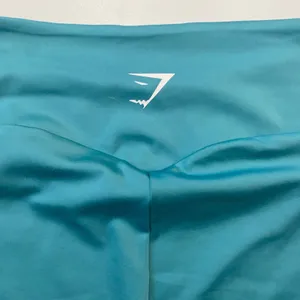 Gymshark Training High Waisted‎ Cropped Capri Leggings Teal Blue XXL B1A1U thumbnail 3