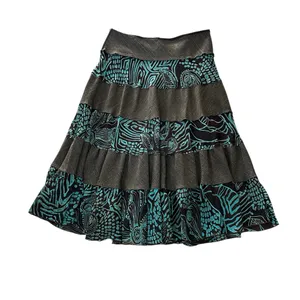 Vintage Low Rise Tiered Midi Skirt 90s Y2K Indie Sleaze Grunge Boho Romantic thumbnail 2