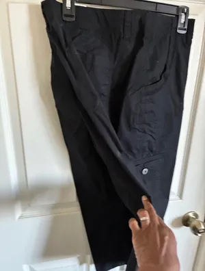 St. John's Bay Black Capri Cargo Pants with Drawstring Hem thumbnail 3