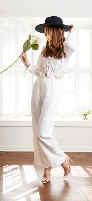 Kittenish White Pants thumbnail 2