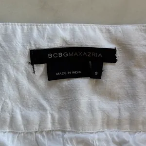 BCBGMaxAzria Vintage Y2K White Tiered Boho Midi Skirt Beaded Sequin Size Small thumbnail 6