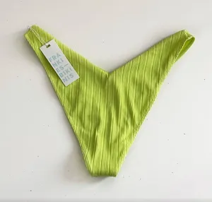 Frankies Bikinis Enzo Plissé Cheeky Bikini Bottom Kiwi Green L thumbnail 2