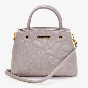 Nwt Betsey Johnson Grey Satchel Purse thumbnail 1