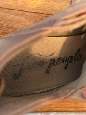 Free People Lost Valley Distressed Booties in Tan thumbnail 6