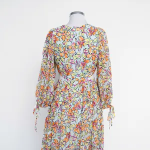 Maje - ‎ Orange Blue Hibiscus Cut Out Maxi Dress thumbnail 14