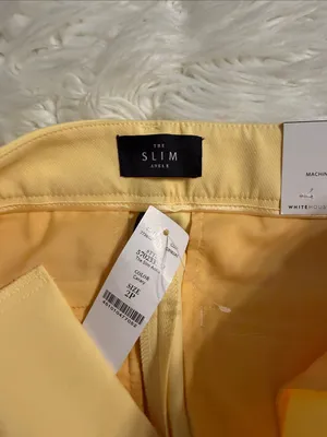 White House | Black Market Sunny Yellow Cropped Dress Pants size 2P brand new inseam 24” waist 28” thumbnail 9