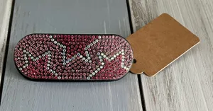 Handmade NWT Too Cute Diamond Painted Painting Barrette Stars In Pinks & Silver thumbnail 1