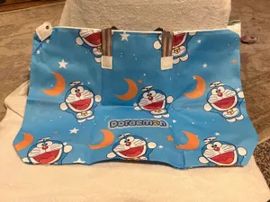 Doraemon Blue foldable shopping Tote Bag thumbnail 1